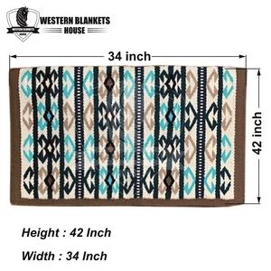 2024 tapis de selle de cheval personnalisé de luxe profilé Ranch Dressage laine feutre de coton multicolore cuir occidental polycoton Logo taille - Product Image 2