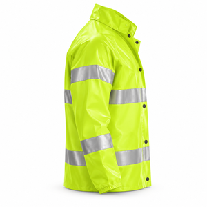 Chaqueta de Seguridad Reflectante de Alta Visibilidad, Ropa de Trabajo Impermeable con Cierre de Presión Frontal, Marca Personalizada de Alta Visibilidad, Logotipo Súper Personalizado - Product Image 5