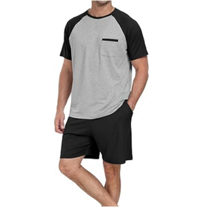 Custom Summer New Men Casual Breathable Shorts <b>Sets</b> Short Sleeve T Shirt Shorts Solid <b>Set</b> Cotton Men <b>Twin</b> <b>Sets</b> - Product Image 3