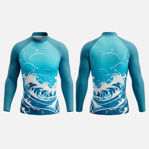 เสื้อว่ายน้ำโลโก้สั่งทำ UPF 50+ ป้องกันแสงแดด แห้งเร็ว ผลิตจากโรงงาน - Product Image 3