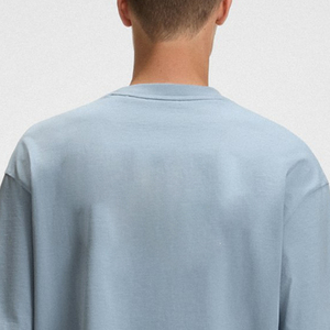 T-shirt en coton à col rond pour homme, coupe décontractée, qualité supérieure, manches courtes, service OEM, design uni, pour acheteurs en gros - Product Image 5