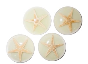 Starfish Real Specimen Plastic Cabochon Round 38x38 mm Glow Flat Bottom for Crafts and Jewelry Making - Product Image 4