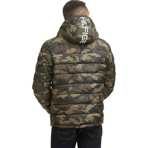 Fully Customized Men's Waterproof Canvas Puffer <b>Jackets</b> Polyester Wadding Filled Winter DDP Shipping - Product Image 2