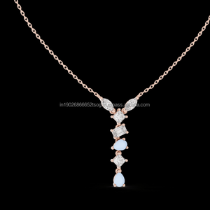 Elegante colgante de Plata de Ley 925, conjunto de joyas con diseño de hoja de Zirconia brillante para boda, nupcial, especial - Product Image 1