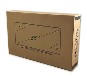 Custom Size 40–55 Inch TV Moving Box Double <b>Wall</b> Corrugated Cardboard TV Packaging Carton with Custom Printing - Product Image 1