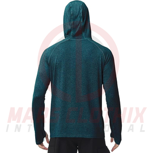 เสื้อฮู้ดตกปลาคุณภาพพรีเมียมสำหรับฤดูร้อน สีพื้น ใส่สบาย ระบายอากาศได้ดี สำหรับผู้ชาย ป้องกันรังสียูวี UPF50+ - Product Image 2