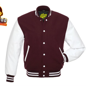 Veste universitaire personnalisée pour homme, qualité supérieure, manches en laine et cuir, personnalisez avec votre propre logo et marque - Product Image 1