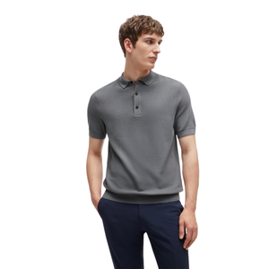 Polo en tricot pour homme de qualité supérieure, manches courtes, respirant, coupe ajustée, décontracté, élégant, collection de vêtements de qualité supérieure - Product Image 3