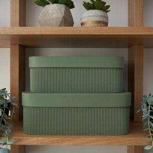 Juego de 2 Hermosas Cajas Decorativas de Cartón Acanalado con Tapas - Product Image 5