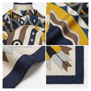 NORTH APPROACH Women's <b>Square</b> <b>Silk</b> <b>Scarf</b> Floral Print Elegant Multi-Functional Fashion Accessory All Seasons - Product Image 4