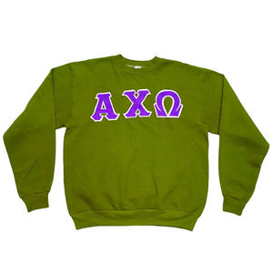 Pull-over surdimensionné personnalisé OEM pour femmes, vêtements avec lettres de sororité grecque, sweat-shirt avec logo brodé personnalisé, université - Product Image 5