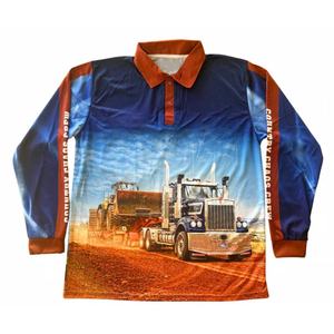 Polo à manches longues pour homme personnalisé, UPF 50, imprimé par sublimation, camouflage rétro, séchage rapide, respirant, coupe-vent, imperméable, pêche - Product Image 6