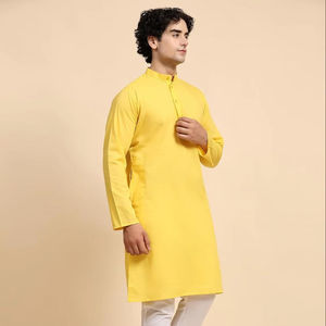 <b>Mens</b> Kurta <b>Pajama</b> <b>Set</b> Export Quality Custom Logo Islamic Wear Supplier OEM Bulk Supply 2026 Customizable - Product Image 1