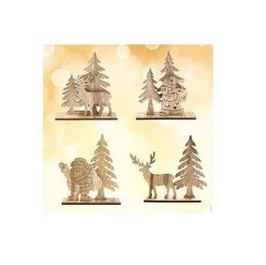 Custom Laser Cut Wooden Christmas Tree Storage Box DIY 3D Wood Xmas Gift Packaging Case Wholesale Holiday Home Decor Ornaments - Product Image 5