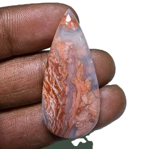 Cabochon en Agate Coton Naturel de Haute Qualité, Coupe Poire, à Changement de Couleur, Pierre Précieuse en Vrac pour la Fabrication de Bijoux - Product Image 1
