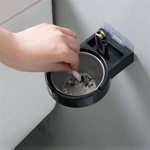 Cendrier de salle de bain en métal au design moderne avec couvercle, créatif, anti-éclaboussures, pour bureau, billard, décoration pour la maison et l'hôtel - Product Image 2