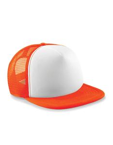 RIFAT SPORTS WEAR Gorra Trucker Unisex Naranja y Blanca con Estampado Animal, 6 Paneles, Ajustable, Visera Plana, Transpirable e Impermeable - Product Image 1