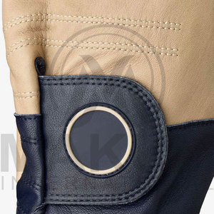 Gants de golf personnalisés avec logo couleur, en cuir véritable respirant, antidérapants, fermeture auto-agrippante, pour main gauche/droite, accessoires de golf unisexes - Product Image 5