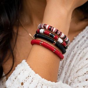 Rizir Fashion Bohemian Christian Handmade <b>Beaded</b> Bracelet <b>Set</b> Colorful Sequin Stackable Stretch 14K Gold Plated Women's - Product Image 1