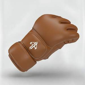 Guantes de Boxeo para Hombre de Cuero PU de Calidad Personalizada con Cierre Personalizado en la Muñeca, Medios Dedos/Sin Dedos, Ligeros - Product Image 4