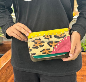 Western Handmade Real Animal Print Fur Genuine Leather Hip <b>Pocket</b> Bags Women's Vintage Stylish Festival Adjustable Fanny Packs - Product Image 3