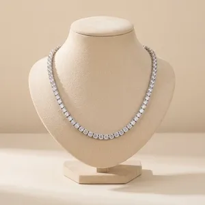 สร้อยคอเพชรแล็บโกรว์สีทองสำหรับผู้หญิงหลายขนาด สไตล์ฮิปฮอป พร้อมใบรับรอง IGI - Product Image 1