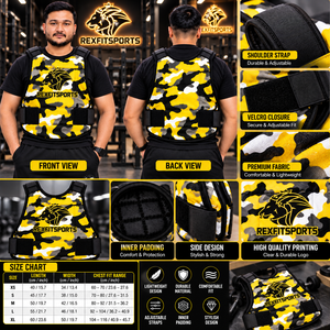 Gilet de sport personnalisé en gros OEM, fabricant pakistanais, protection de poitrine camouflage pour l'entraînement, équipement d'entraînement d'équipe - Product Image 4