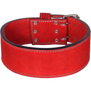 Cinturón de gimnasio de levantamiento de pesas de cuero de vaca de gamuza de 13mm de alta calidad 4 "de ancho doble punta personalizada Fitness seguridad culturismo entrenamiento - Product Image 1