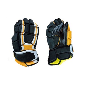 <b>Ice</b> Hockey Gloves Full Finger Black Yellow PU Hook And Loop Closure Unisex All Seasons Sports Gloves 2027 - Product Image 5