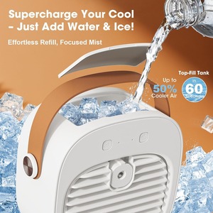 Portable Water <b>Cooling</b> Fan Mini Air Cooler USB Rechargeable Personal Space Fan for Home Office Outdoor - Product Image 3