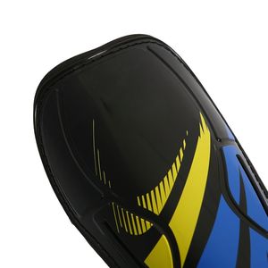 VETEAM Soccer Shin Guards Black Blue Yellow Lightweight <b>Plastic</b> Shell <b>Hook</b> And Loop Closure For Adults All Seasons - Product Image 6