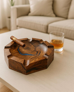 Cendrier en bois pour table, utilisation intérieure et extérieure, support pour fumeurs - Product Image 3