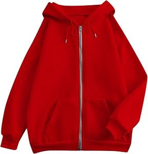 <span class=keywords><strong>Felpa</strong></span> <span class=keywords><strong>Rossa</strong></span> <span class=keywords><strong>con</strong></span> Zip Singola in Pile Spesso Poliestere/Spandex 310g, Lunga ed Elegante, Formale, Primaverile, <span class=keywords><strong>con</strong></span> Logo Frontale Semplice - Product Image 2