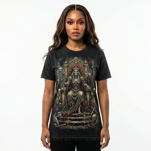 เสื้อยืดกราฟิกผู้หญิงลายพิมพ์ Zombie Rising ผลิตตามสั่ง เสื้อยืดวินเทจแนวสยองขวัญ สตรีทแวร์ เสื้อยืดกราฟิกผ้าฝ้ายสำหรับผู้หญิง - Product Image 3