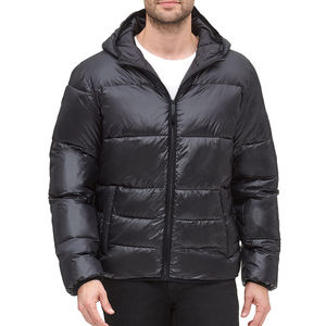 Veste matelassée pour homme en polyester recyclé, isolée pour l'hiver, personnalisable avec logo, faible MOQ, USA, vente en gros OEM - Product Image 1