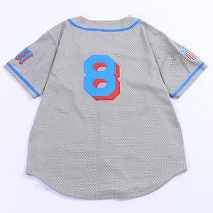 Camiseta de béisbol de malla personalizada estilo retro para hombre, camisa deportiva transpirable con botones, logotipo bordado personalizado - Product Image 5
