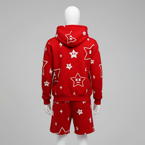 Ensemble de survêtement unisexe OEM personnalisé pour homme : short de sport d'été et sweat à capuche zippé, haute qualité, décontracté, coupe ample, 2 shorts - Product Image 5