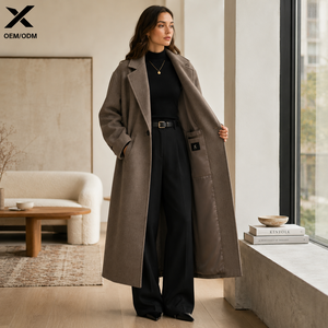 Abrigo de lana extragrande estilo boyfriend para mujer |   Abrigo Largo Premium para Invierno |   Fabricante de Abrigos de Mezcla de Lana Personalizados OEM ODM |   OEM de Moda - Product Image 3