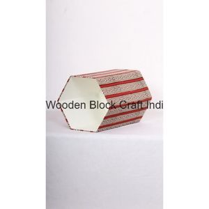 Nuevo Bote de Basura Decorativo Hecho a Mano con Estampado en Bloque, Cubo de Basura de Cartón con Tapa de PP, Bote de Basura Decorativo para el Hogar - Product Image 3