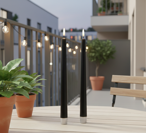 Premium Black Taper <b>Candles</b> – <b>Set</b> <b>of</b> 2 living rooms, bedrooms, balconies, weddings, festive décor, and special occasions - Product Image 3
