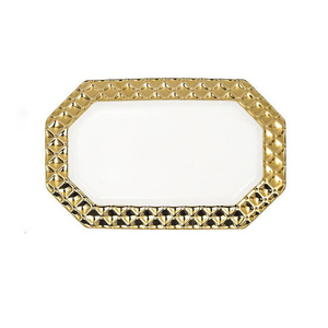 Luxury <b>White</b> And Gold Dinner <b>Set</b> With Premium Ceramic Material Elegant Serving <b>Plates</b> Decorative Soup Bowls - Product Image 3