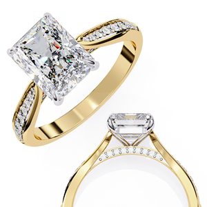 Luxury Princess Cut Lab Grown Diamond Solitaire Engagement <b>Ring</b> | IGI Certified 10K <b>Gold</b> Trendy Daily Wear Unisex - Product Image 4