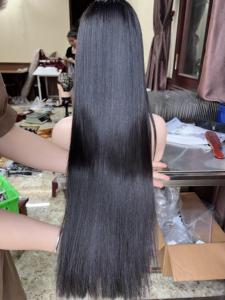 วิกผมคนทรงตรงมีโครงหนา180% 4x4วิกผมยาวแบบสองชั้นทำจากผมคนเวียดนามเกรด12A - Product Image 2