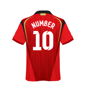 เสื้อฟุตบอลพิมพ์ลายส่วนตัว ชื่อและหมายเลขตามสั่ง สำหรับผู้ใหญ่ แขนสั้น โพลีเอสเตอร์ 100% ลายธงชาติ สไตล์วินเทจย้อนยุค - Product Image 2