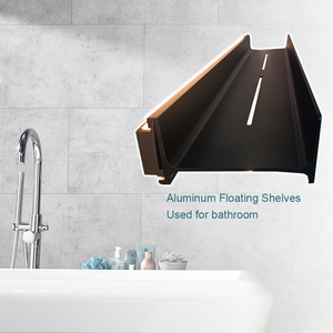 Matai alta calidad montado en la pared Metal negro accesorios de baño estante colgador baño champú almacenamiento toallero estante - Product Image 4