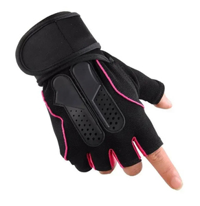 Gants de cyclisme unisexes durables à doigts entiers, noirs, respirants, antidérapants, en polyester, fermeture à enfiler pour le cyclisme et les sports d'été - Product Image 3