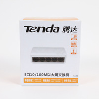 Tenda S105 5 Port 10/100Mbps saklar jaringan cepat dengan IEEE 802.3u/x, pasang dan mainkan, dudukan dinding dan Desktop, hemat energi
