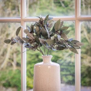 Jarrón de Cerámica con Esmalte Craquelado Color Marfil Refinado, Forma de Botella Alta, Cuello Estrecho y Atractivo Centro de Mesa para Decoración Clásica - Product Image 2