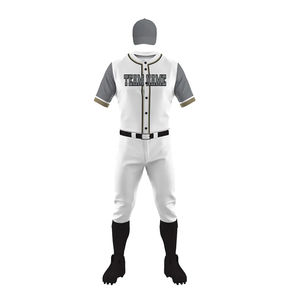 Uniforme d'entraînement de baseball professionnel pour hommes - 100% polyester, manches courtes, respirant et anti-UV, personnalisable avec le nom et le logo de l'équipe - Product Image 2