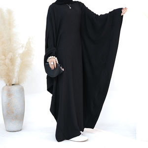 Abaya pour femmes de qualité supérieure OEM, vente en gros, style islamique de Dubaï, robe de soirée printemps-été à manches chauve-souris et taille cintrée - Product Image 3